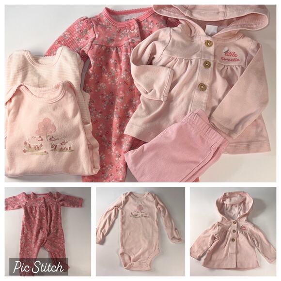 Baby Girl Clothing Bundle – Size 3M – 5 Pieces – Carter’s– Excellent Condition - Picture 1 of 16